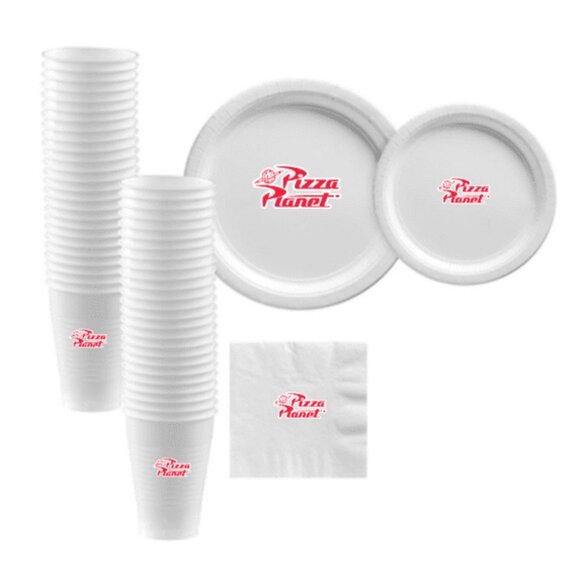 Pizza Planet Paper Plates Set of 60, 9-inch Dinner Plates and 7-inch Dessert - Picture 5 of 5